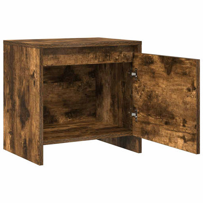 vidaXL Bedside Cabinet Smoked Oak 45x34x44.5 cm Engineered Wood