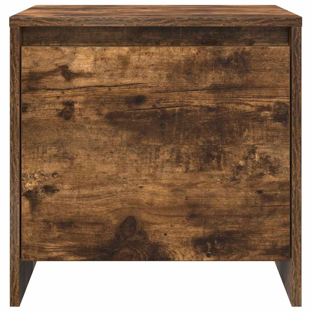 vidaXL Bedside Cabinet Smoked Oak 45x34x44.5 cm Engineered Wood