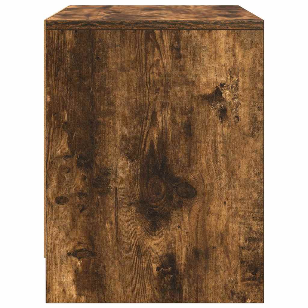 vidaXL Bedside Cabinet Smoked Oak 45x34x44,5 cm Engineered Wood