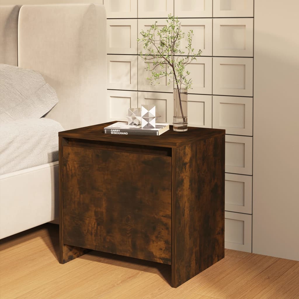 vidaXL Bedside Cabinets 2 pcs Smoked Oak 45x34x44.5 cm Engineered Wood