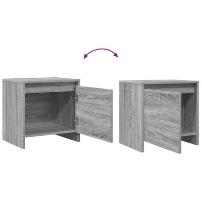 vidaXL Bedside Cabinet Grey Sonoma 45x34x44,5 cm Engineered Wood