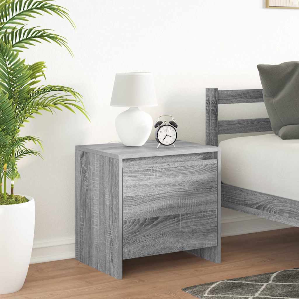 vidaXL Bedside Cabinet Grey Sonoma 45x34x44,5 cm Engineered Wood