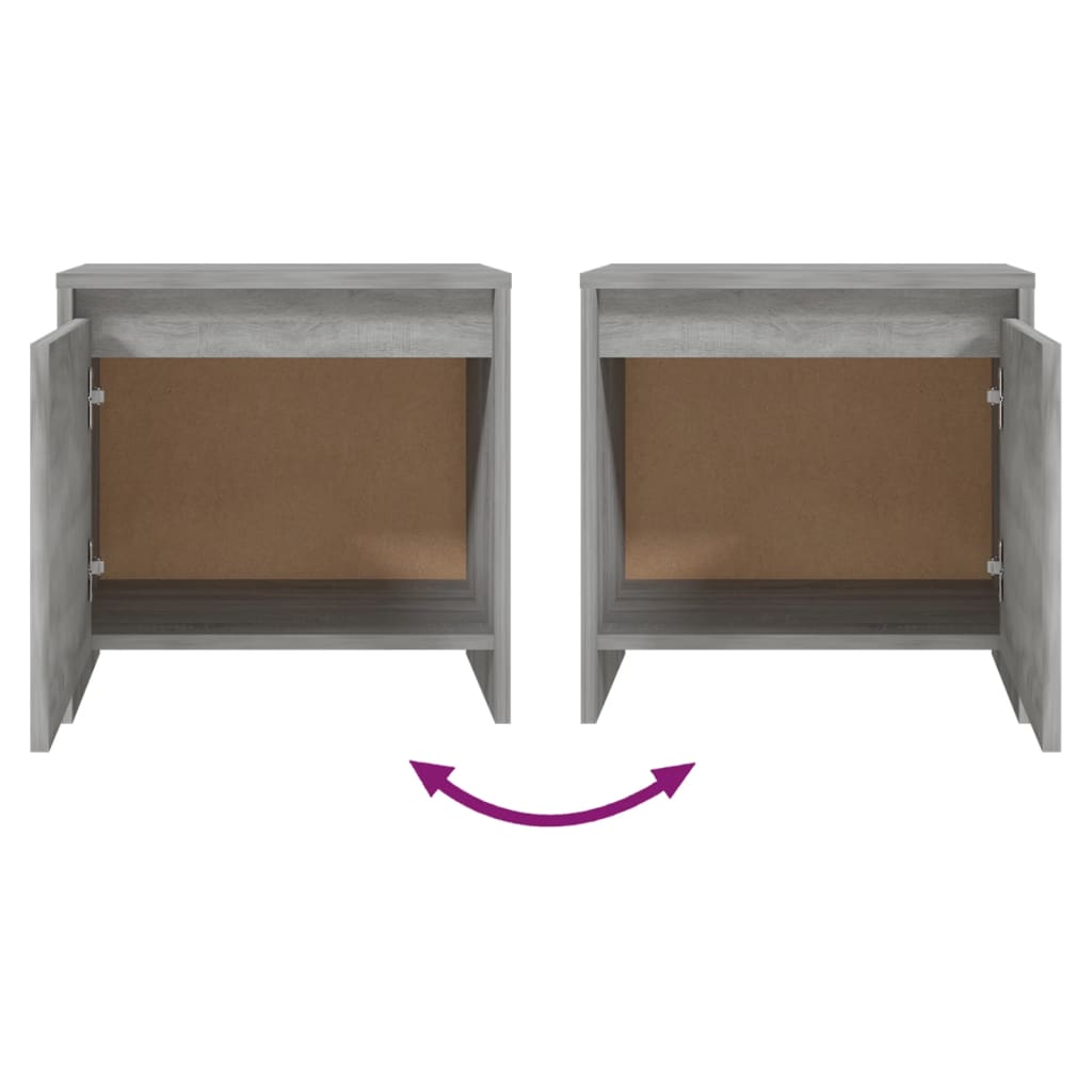 vidaXL Bedside Cabinets 2 pcs Grey Sonoma 45x34x44.5 cm Engineered Wood