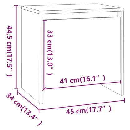 vidaXL Bedside Cabinets 2 pcs Grey Sonoma 45x34x44.5 cm Engineered Wood