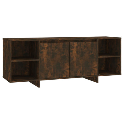 vidaXL TV Cabinet Smoked Oak 130x35x50 cm Engineered Wood