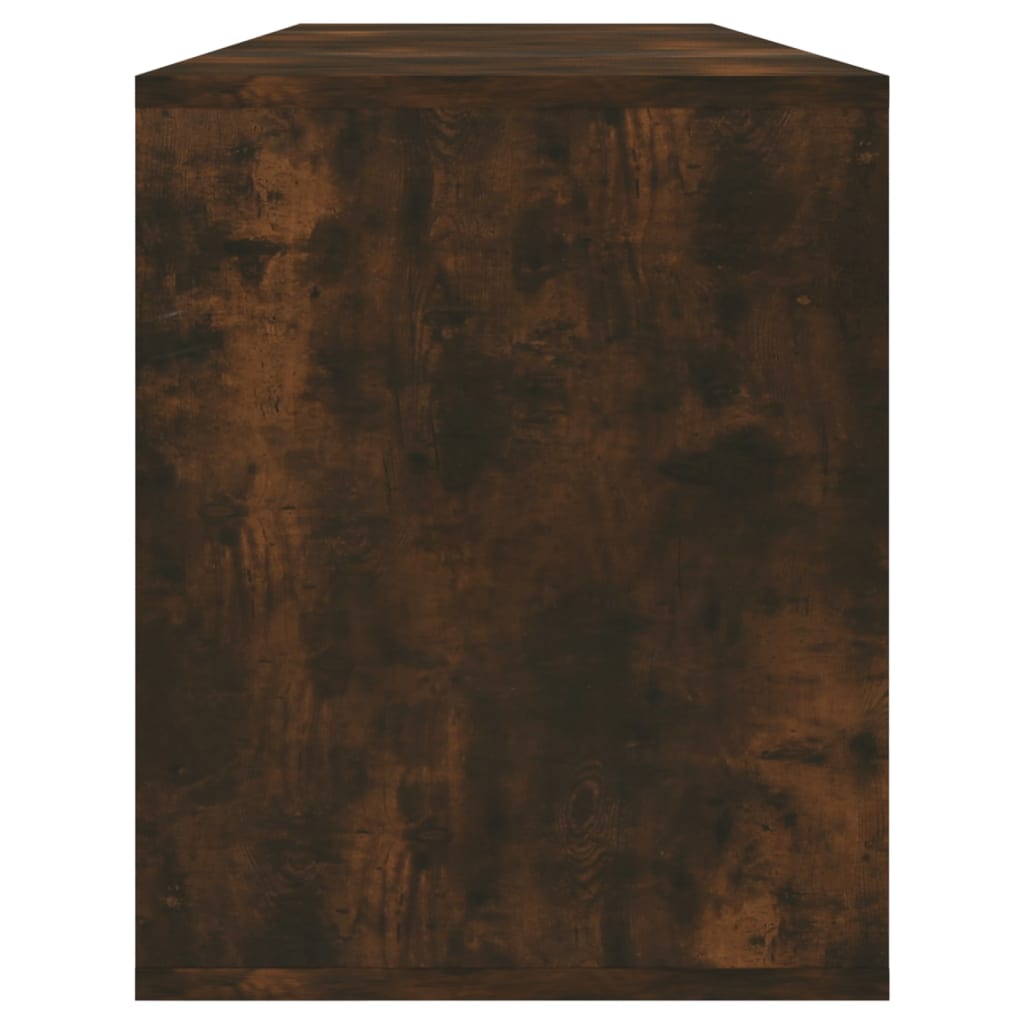 vidaXL TV Cabinet Smoked Oak 130x35x50 cm Engineered Wood