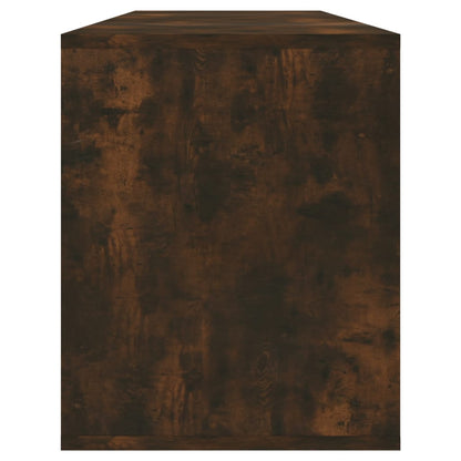 vidaXL TV Cabinet Smoked Oak 130x35x50 cm Engineered Wood