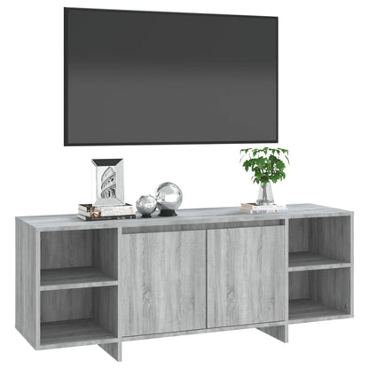 vidaXL TV Cabinet Grey Sonoma 130x35x50 cm Engineered Wood