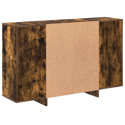 vidaXL Sideboard Smoked Oak 120x30x75 cm Engineered Wood