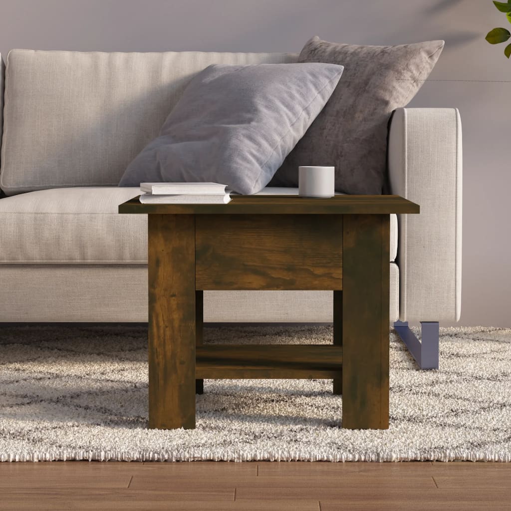 vidaXL Coffee Table Smoked Oak 55x55x42 cm Engineered Wood