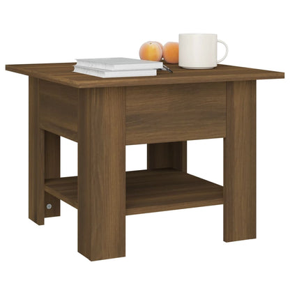 vidaXL Coffee Table Brown Oak 55x55x42 cm Engineered Wood