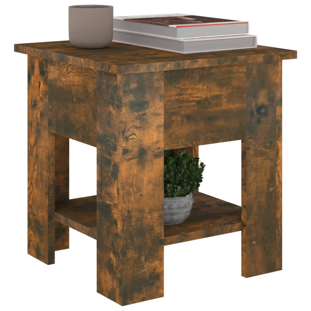 vidaXL Coffee Table Smoked Oak 40x40x42 cm Engineered wood