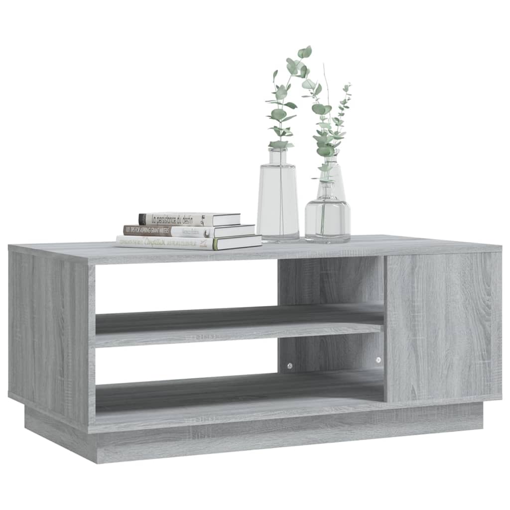 vidaXL Coffee Table Grey Sonoma 102x55x43 cm Engineered Wood