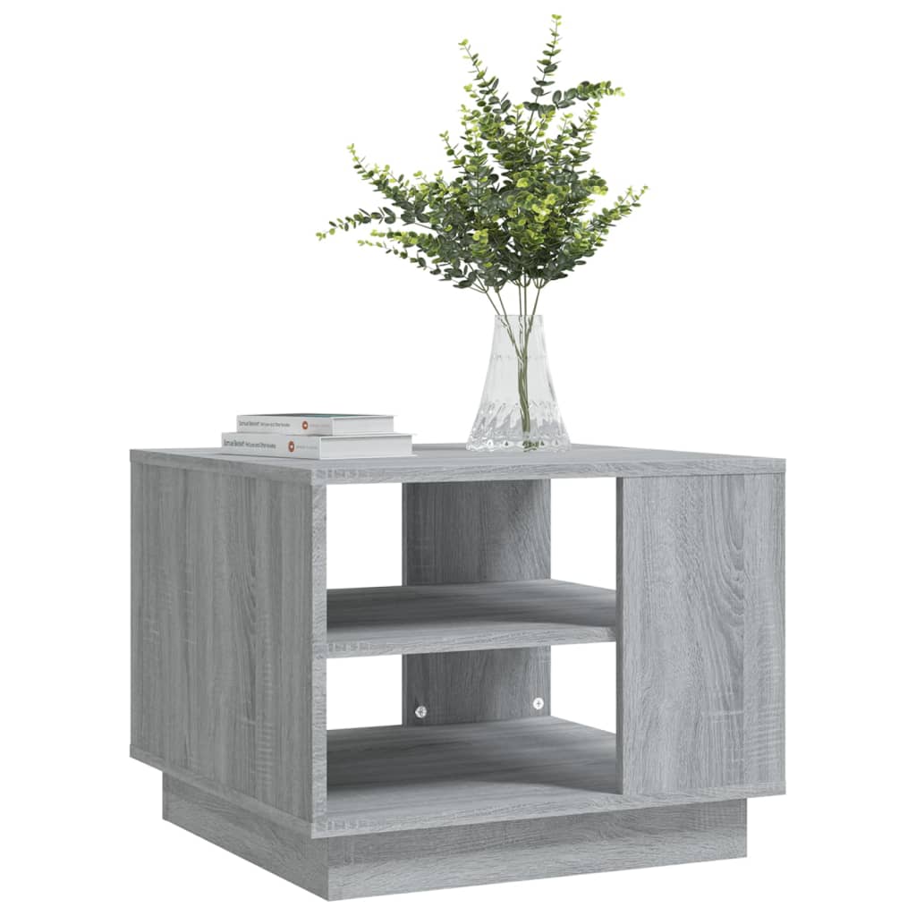 vidaXL Coffee Table Grey Sonoma 55x55x43 cm Engineered Wood