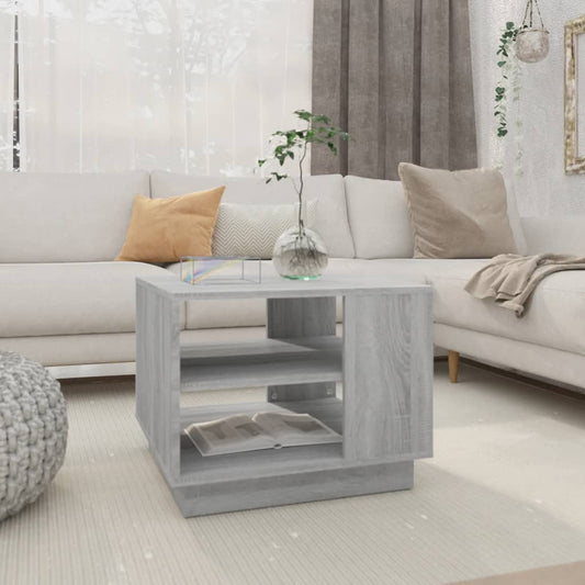 vidaXL Coffee Table Grey Sonoma 55x55x43 cm Engineered Wood
