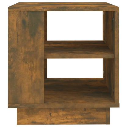 vidaXL Coffee Table Smoked Oak 40x40x43 cm Engineered Wood