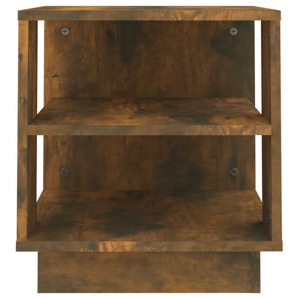 vidaXL Coffee Table Smoked Oak 40x40x43 cm Engineered Wood