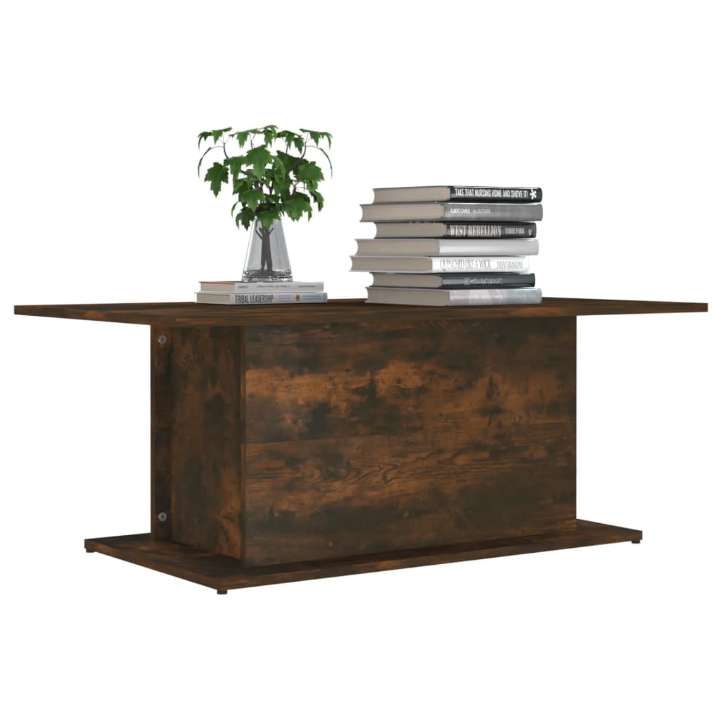 813092 vidaXL Coffee Table Smoked Oak 102x55,5x40 cm Engineered Wood