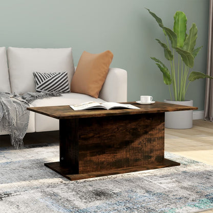 813092 vidaXL Coffee Table Smoked Oak 102x55,5x40 cm Engineered Wood