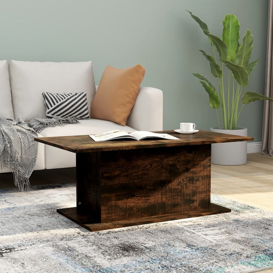 813092 vidaXL Coffee Table Smoked Oak 102x55,5x40 cm Engineered Wood