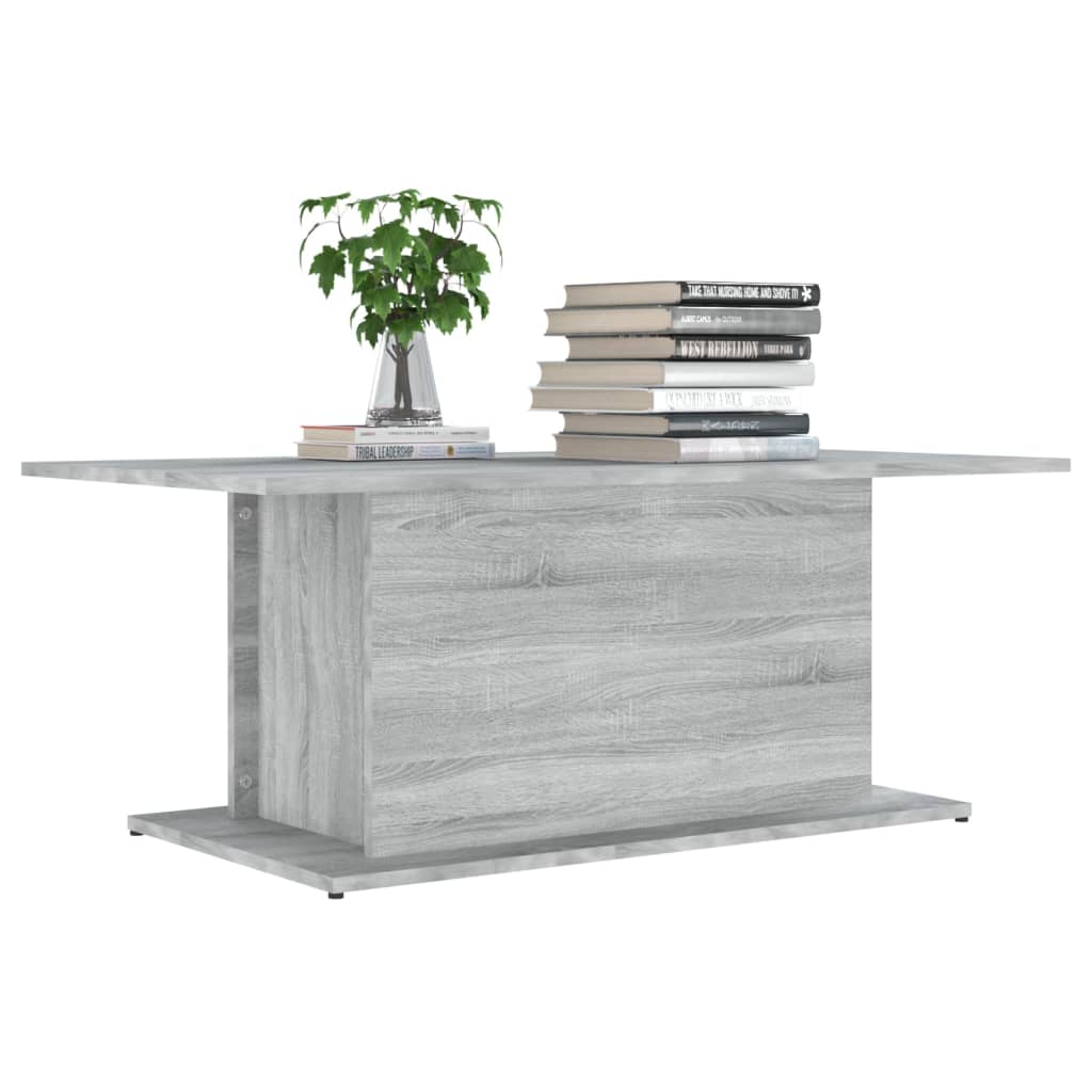 813093 vidaXL Coffee Table Grey Sonoma 102x55,5x40 cm Engineered Wood