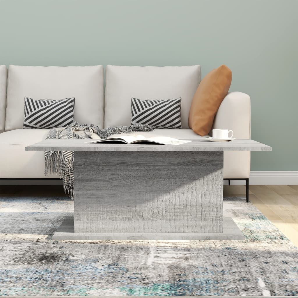 813093 vidaXL Coffee Table Grey Sonoma 102x55,5x40 cm Engineered Wood