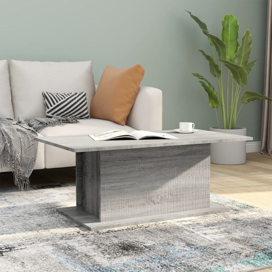 813093 vidaXL Coffee Table Grey Sonoma 102x55,5x40 cm Engineered Wood