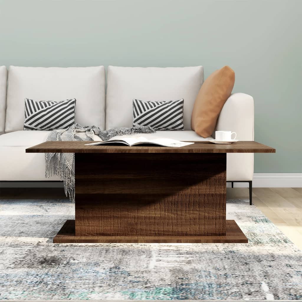 813094 vidaXL Coffee Table Brown Oak 102x55,5x40 cm Engineered Wood