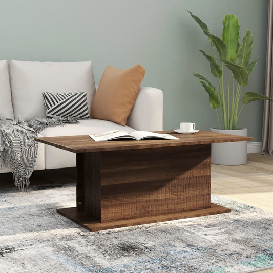 813094 vidaXL Coffee Table Brown Oak 102x55,5x40 cm Engineered Wood