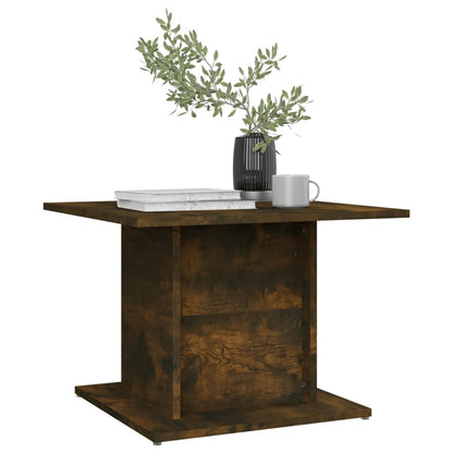 vidaXL Coffee Table Smoked Oak 55,5x55,5x40 cm Engineered Wood