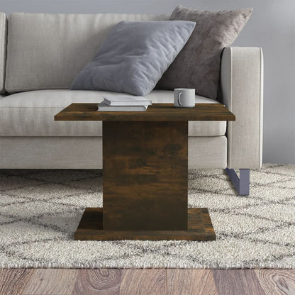 vidaXL Coffee Table Smoked Oak 55,5x55,5x40 cm Engineered Wood
