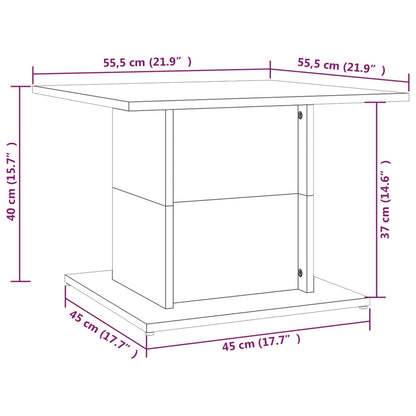 vidaXL Coffee Table Smoked Oak 55,5x55,5x40 cm Engineered Wood