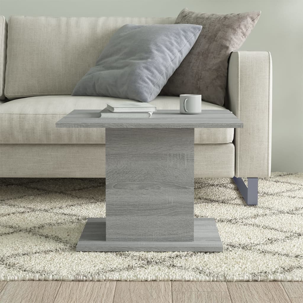 vidaXL Coffee Table Grey Sonoma 55,5x55,5x40 cm Engineered Wood