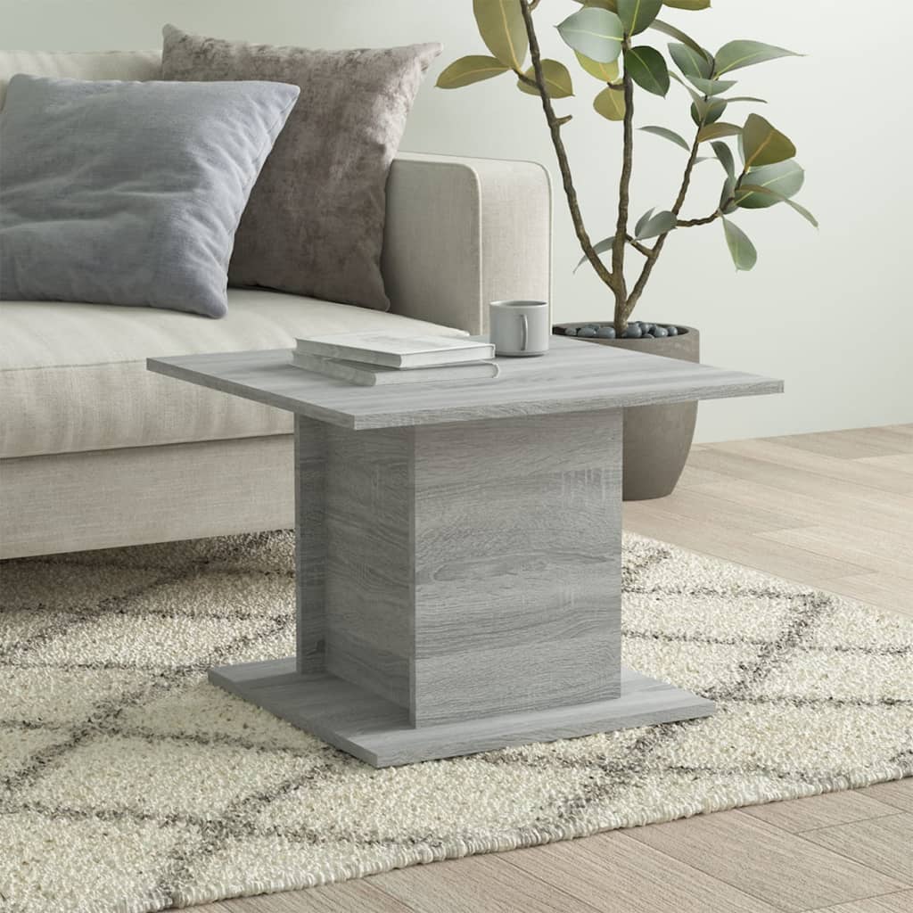 vidaXL Coffee Table Grey Sonoma 55,5x55,5x40 cm Engineered Wood