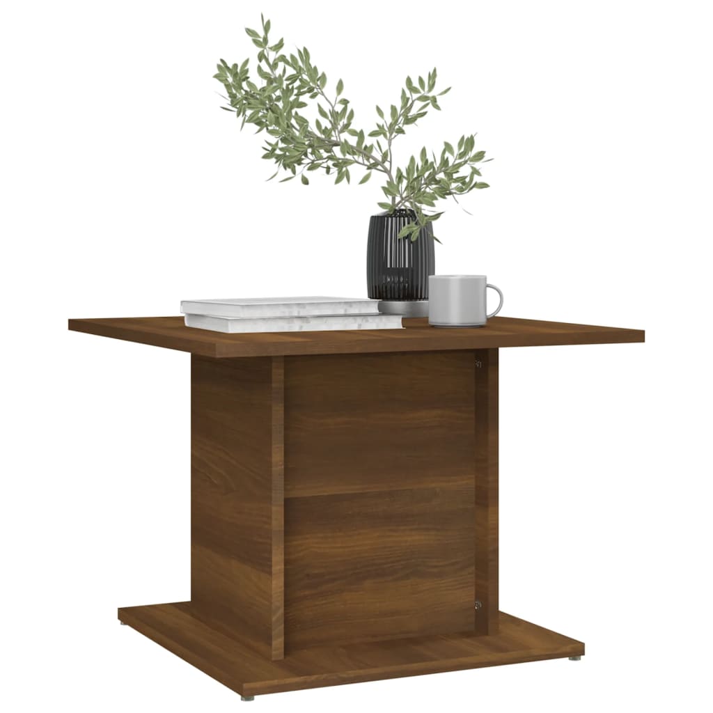 vidaXL Coffee Table Brown Oak 55.5x55.5x40 cm Engineered Wood
