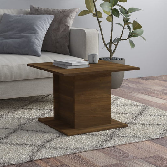vidaXL Coffee Table Brown Oak 55,5x55,5x40 cm Engineered Wood