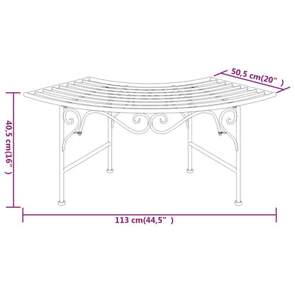 vidaXL Tree Bench | Black | Steel | Medium | Durable | Circular Tree Bench