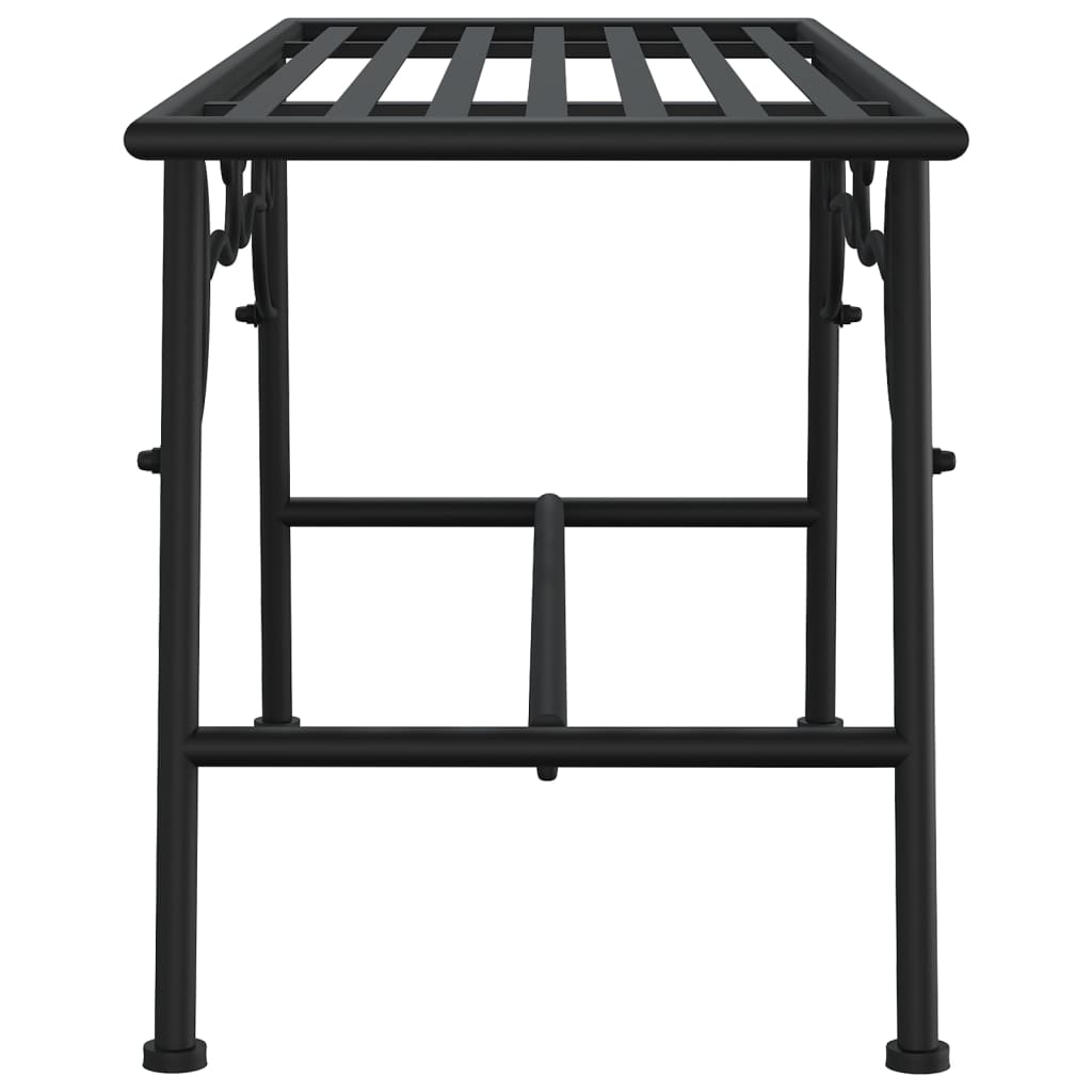 vidaXL Tree Bench | Black | Steel | Tough | Tree Bench | Circular | Traditional