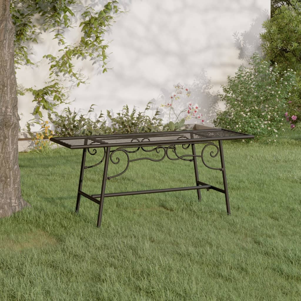 vidaXL Tree Bench | Black | Steel | Tough | Tree Bench | Circular | Traditional