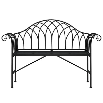vidaXL Garden Bench | Black | Steel | Standard | Durable | Garden Bench