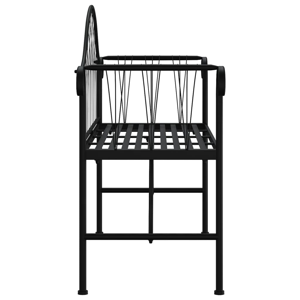 vidaXL Garden Bench | Black | Steel | Standard | Durable | Garden Bench