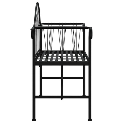 vidaXL Garden Bench | Black | Steel | Standard | Durable | Garden Bench