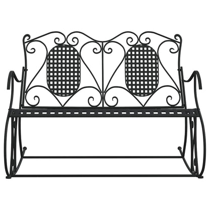 vidaXL Rocking Bench | Black | Steel | Standard | Rocking Bench | Rectangular