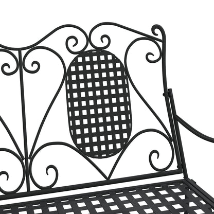 vidaXL Rocking Bench | Black | Steel | Standard | Rocking Bench | Rectangular