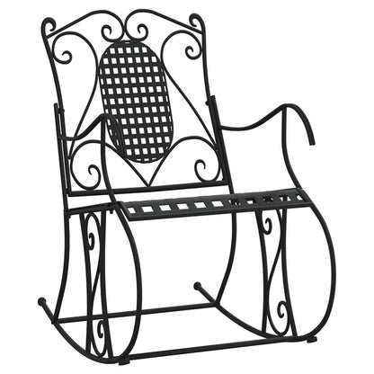 vidaXL Rocking Bench | Black | Steel | Standard | Rocking Bench | Rectangular