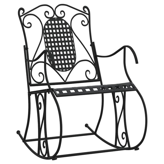 vidaXL Rocking Bench | Black | Steel | Standard | Rocking Bench | Rectangular