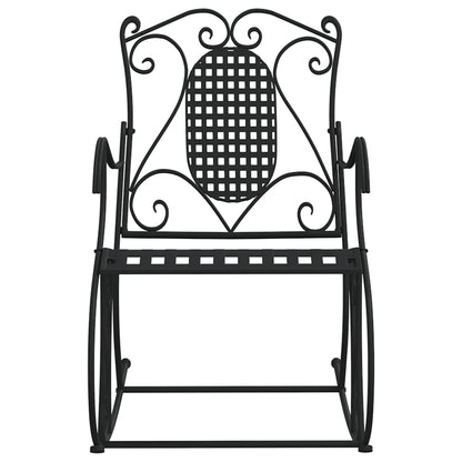 vidaXL Rocking Bench | Black | Steel | Standard | Rocking Bench | Rectangular