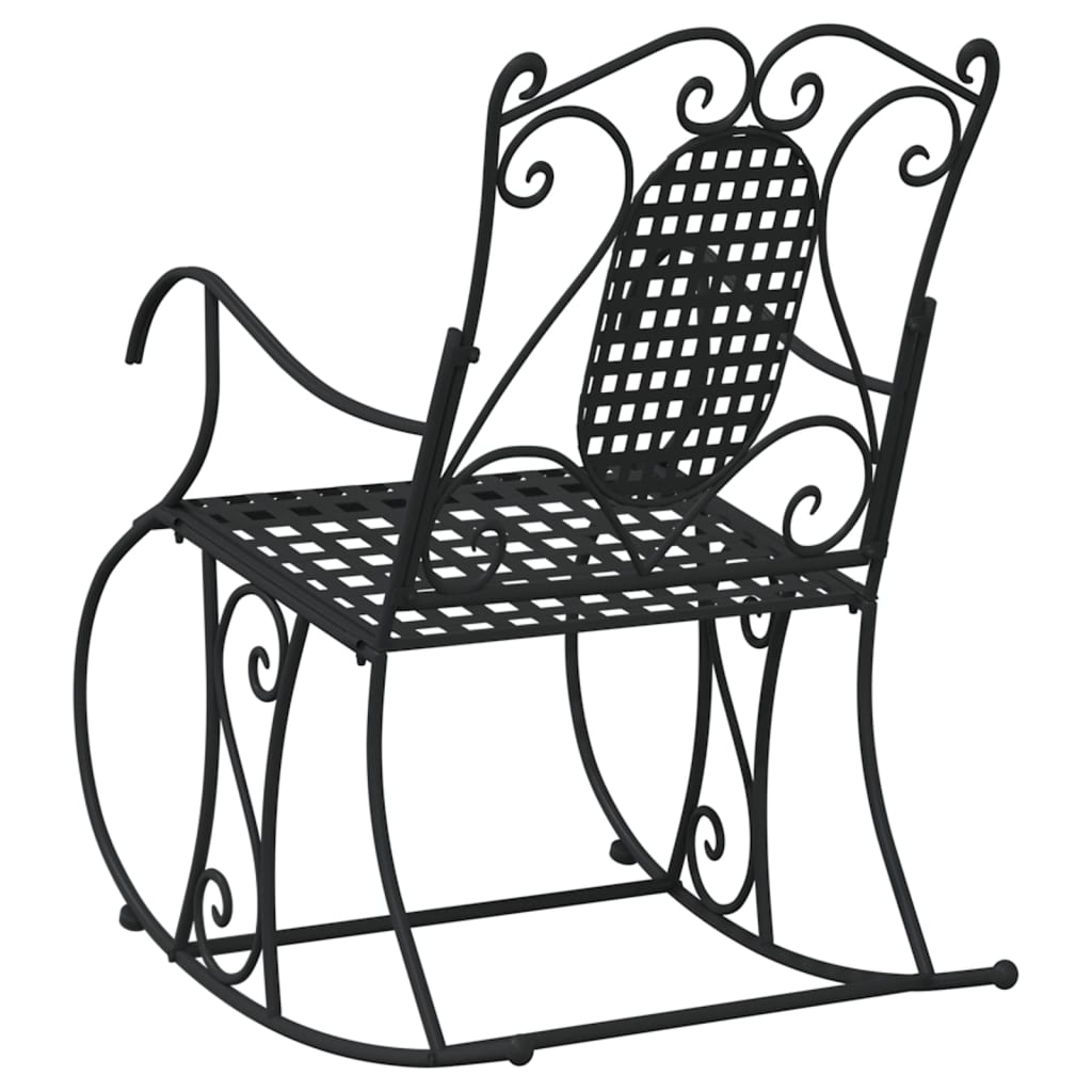 vidaXL Rocking Bench | Black | Steel | Standard | Rocking Bench | Rectangular