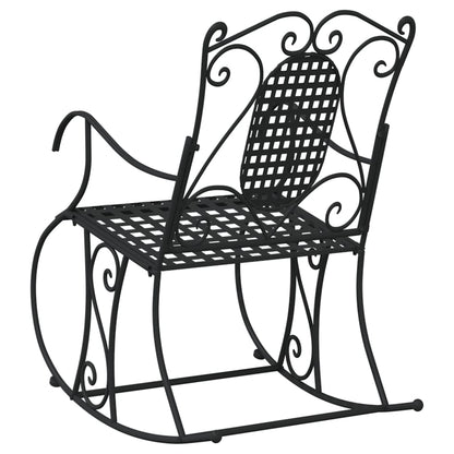 vidaXL Rocking Bench | Black | Steel | Standard | Rocking Bench | Rectangular