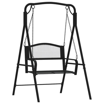 vidaXL Swing Bench | Black | Steel | Medium | Durable | Swing Bench